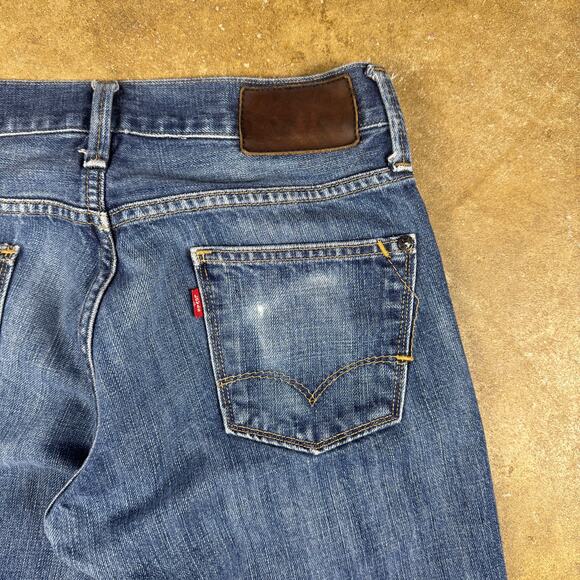 Levi’s Red Skinny Straight Jeans Men’s 30x30 Mid-2000s Archive Dark Wash Vintage - Picture 3 of 16